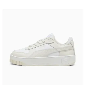 PUMA Carina Street Low Top Skateboard Shoes Women's White Yellow