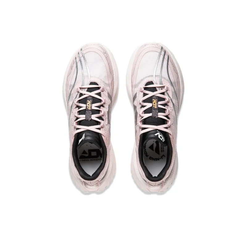 LiNing Dilu Cushioning Anti Slip And Wear Resistant Support Rebound Low Top Running Shoes Women's Gray-3