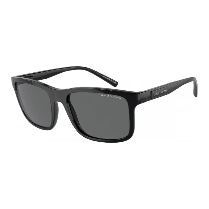 ARMANI EXCHANGE Acetate Square Sunglasses Men's Black-0