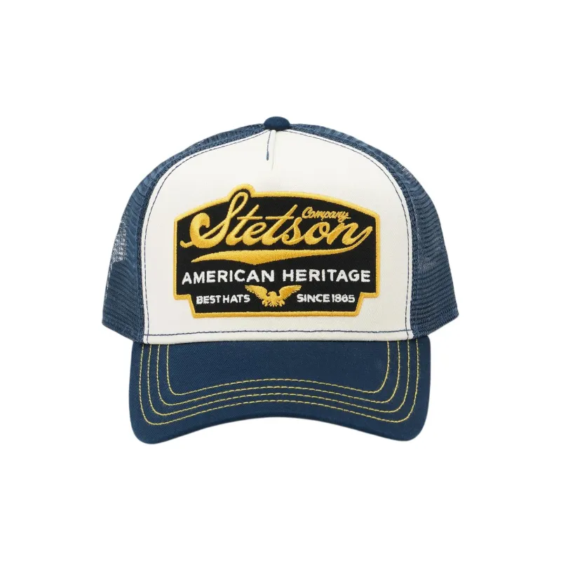 STETSON Cotton Polyester Mesh Baseball Caps Unisex Navy-1