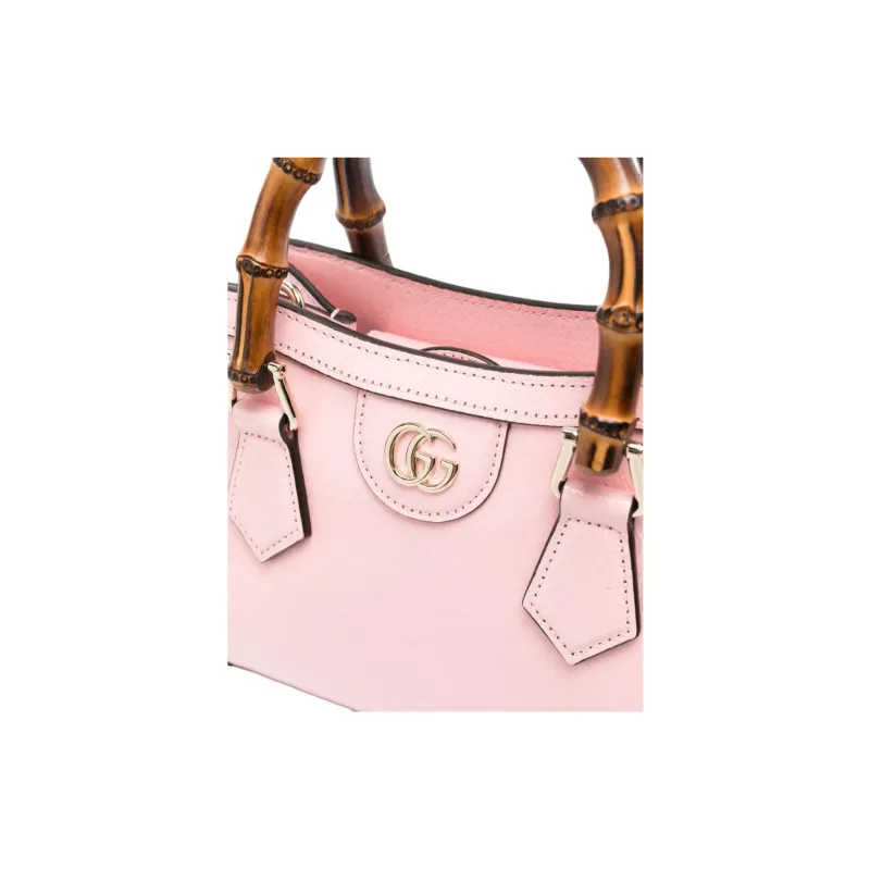 GUCCI Leather Tote Bag, Shopping Bag, Shoulder Bag, Crossbody Bag, Handbag Trumpets Women's Pink-4