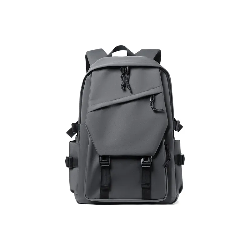 Techson Durable Fabric Backpack Unisex Blue/White/Pink/Gray/Black-3