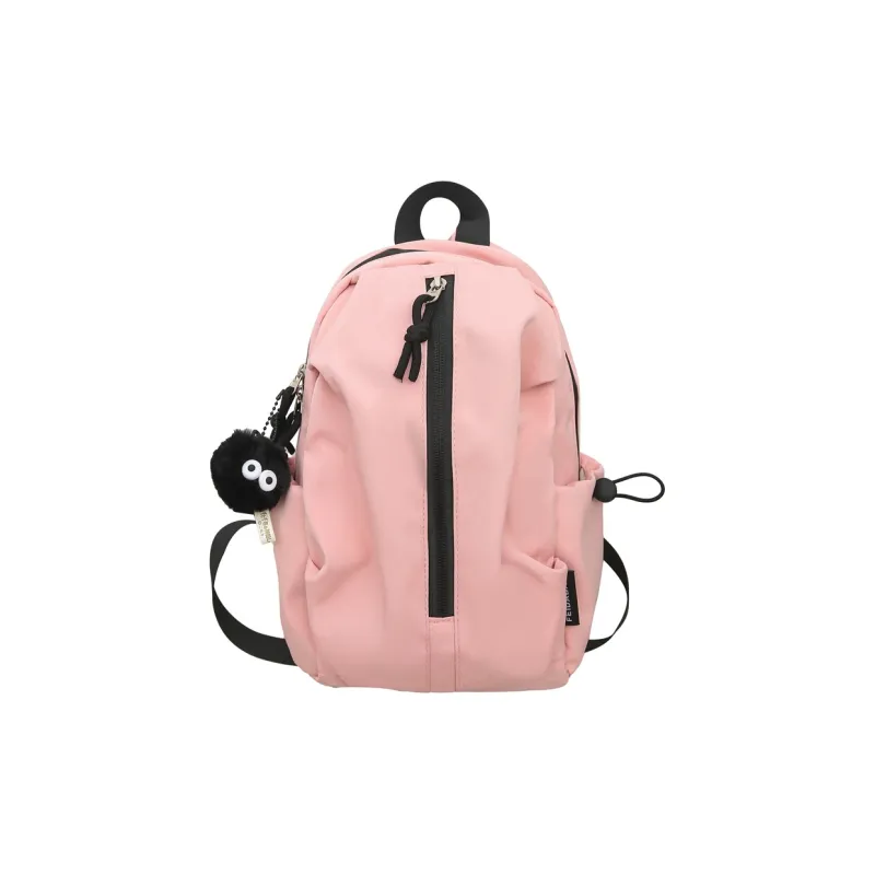 KAKAXI Nylon Backpack Regular Unisex Black/White/Pink/Red/Green-10