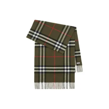 Burberry Plaid Check Fringed Scarf