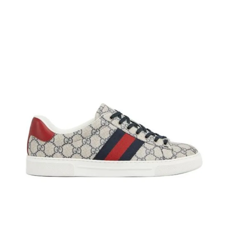 GUCCI Ace 'GG Supreme Canvas Beige Blue'-1