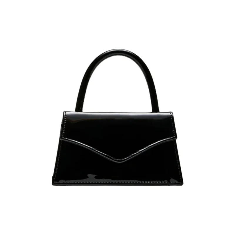 STEVE MADDEN Synthetic Material Patent Leather Shoulder Bag Crossbody Bag Handbag Mini Women's Black-0