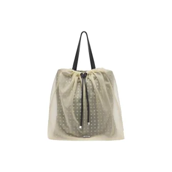 Alexander McQueen Calfskin Handbag Large Size Women's Black & Silver