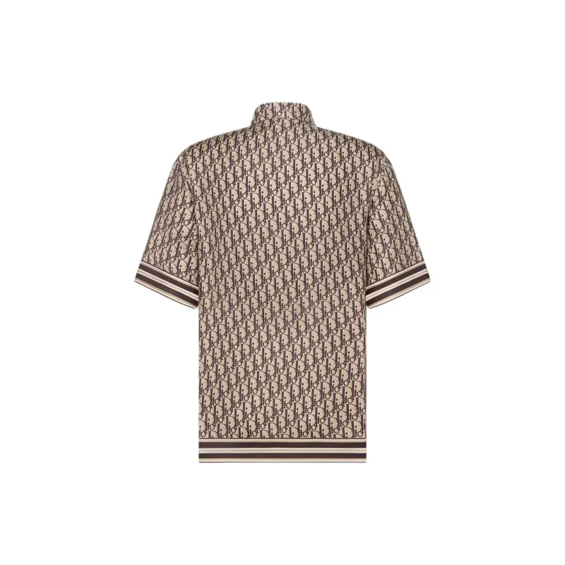 DIOR Oblique Short Sleeved Shirt Shirt Men's Brown-1