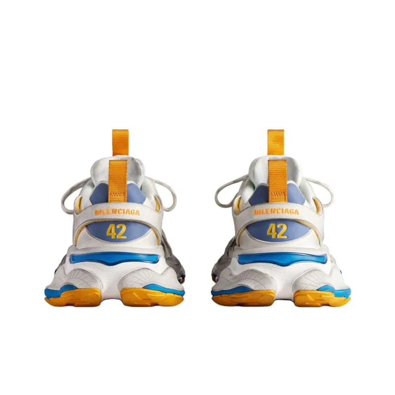 Balenciaga Cargo Low Top Chunky Sneakers Women's White Blue Orange-5