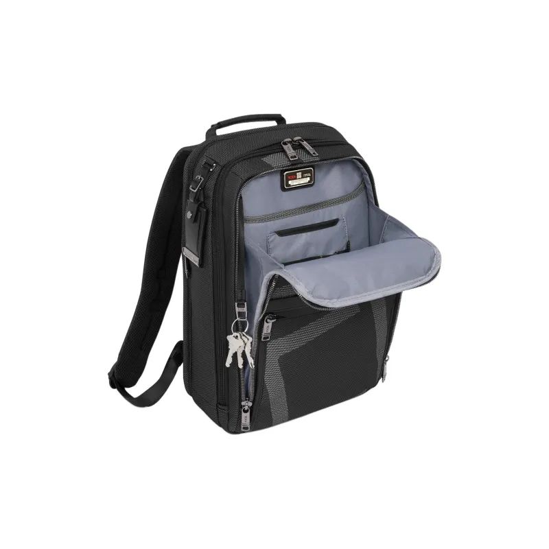 TUMI Polyester Backpack Unisex Black Gray Color-1