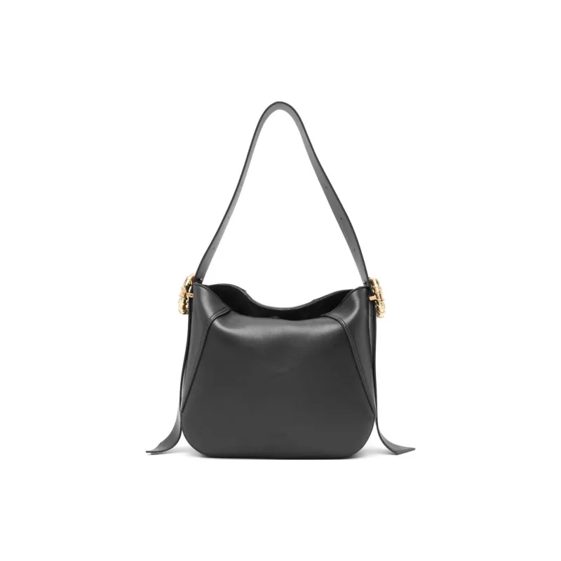 Lanvin Logo Embossed Melodie Hobo Bag-4