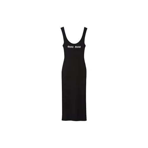 MIU MIU Sleeveless Dresses Women's Black