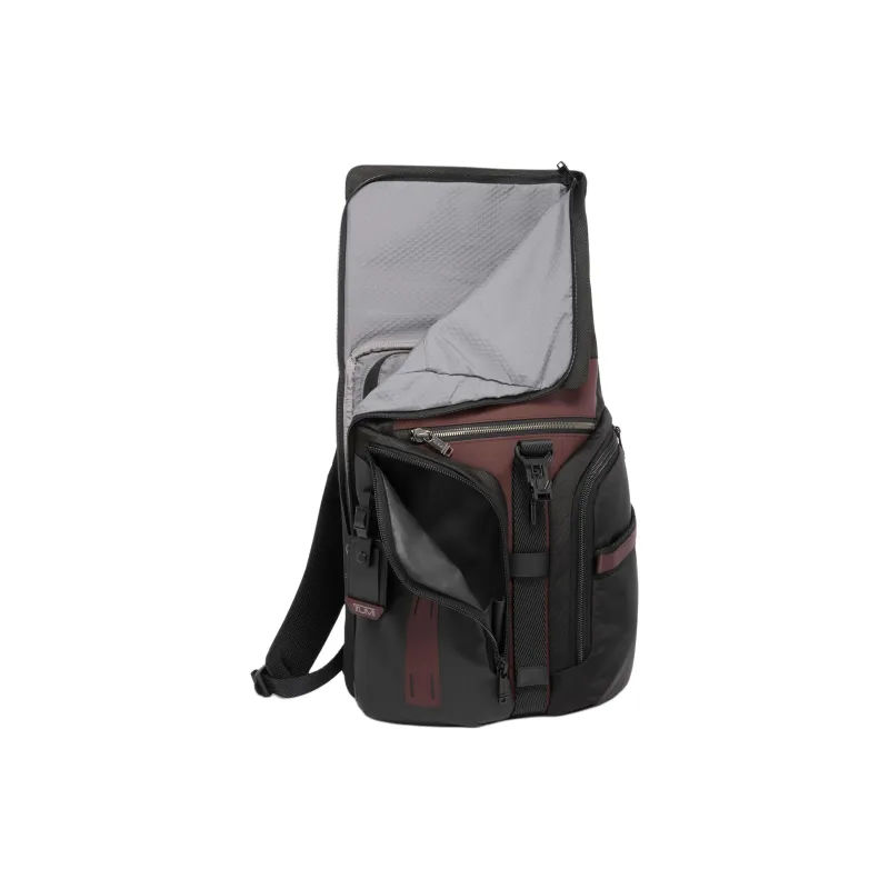 TUMI Polyurethane Backpack Unisex Dark Red-5