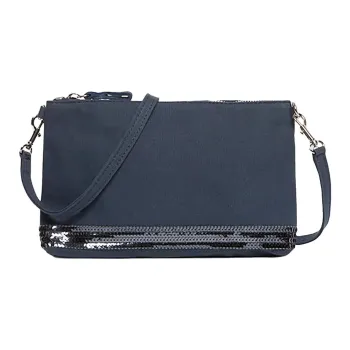 Vanessa Bruno Cotton Patchwork Canvas Clutches Shoulder Bags Women's Black