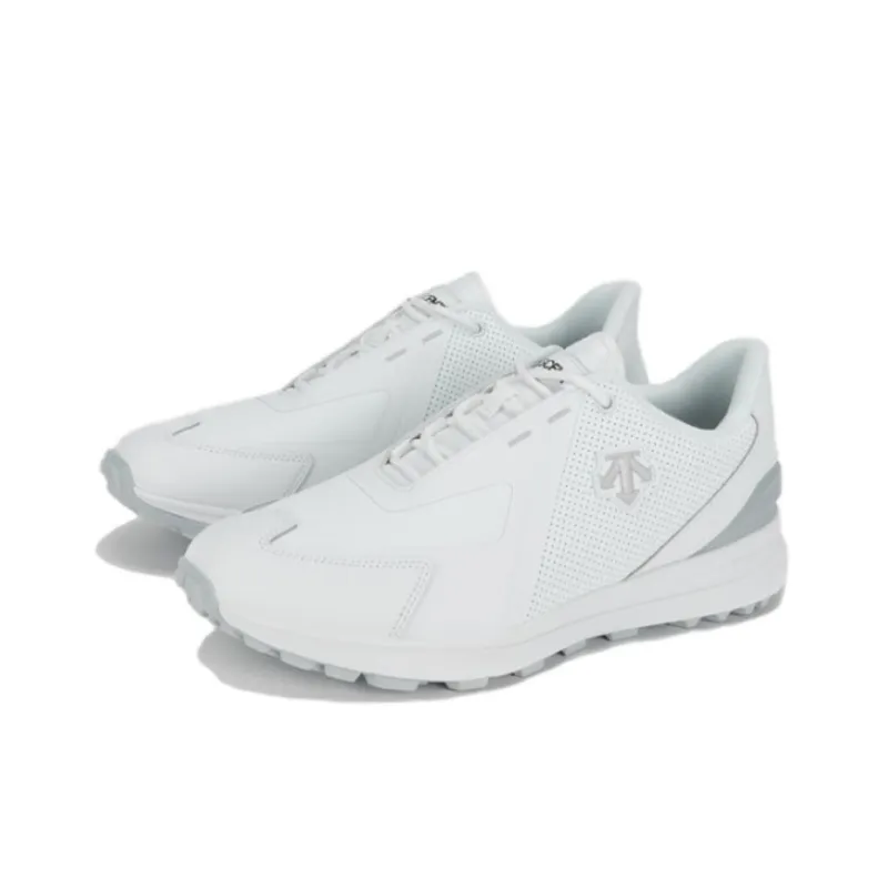 DESCENTE GOLF Anti Slip Wear Resistant Low Top Golf Shoes Men's White-2