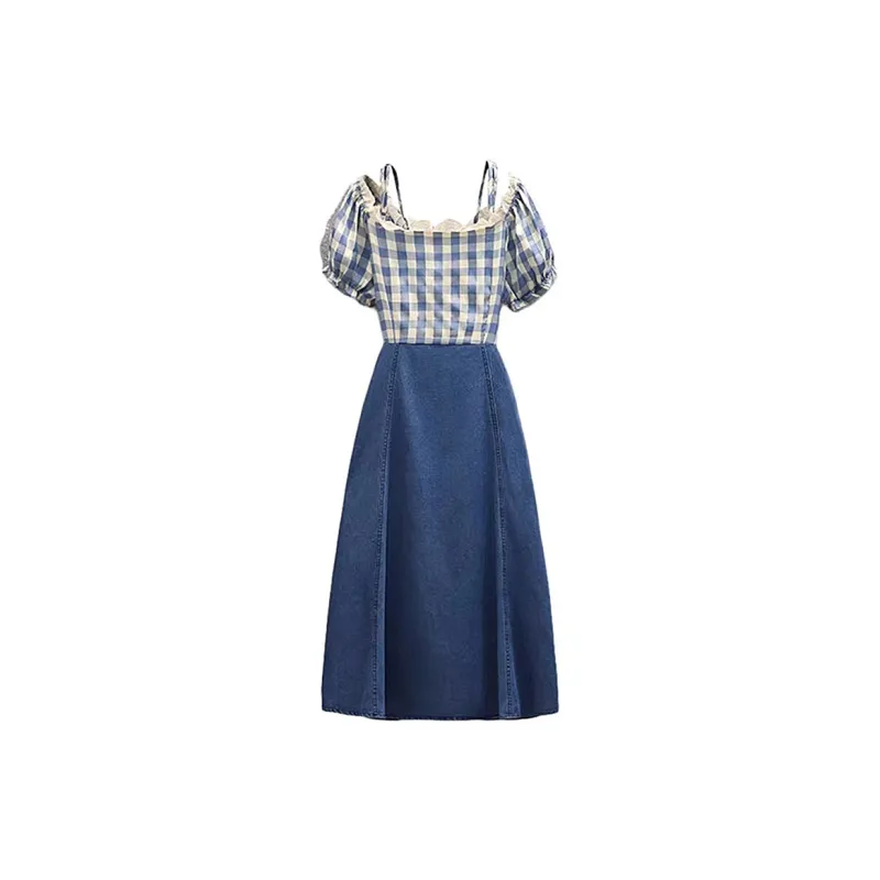 JOSR Short Sleeved Dress Women's Blue-1