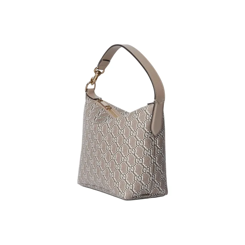 GUCCI Supreme Optical Effect Canvas Handbag Extra Mini Women's Taupe-1