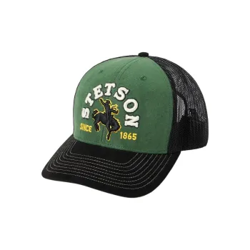 STETSON Cotton Polyester Mesh Baseball Caps Unisex Olive Green