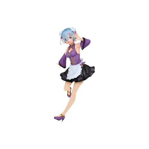 TAITO Rem Zero Starting Life In Another World Rem Chinese Maid Color Variant Figure Bonus Gifts 23cm