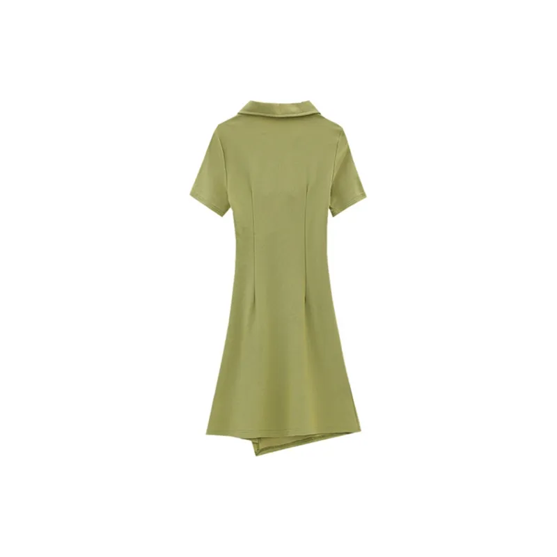 Zukizuki Short Sleeved Dresses Women's Green-1