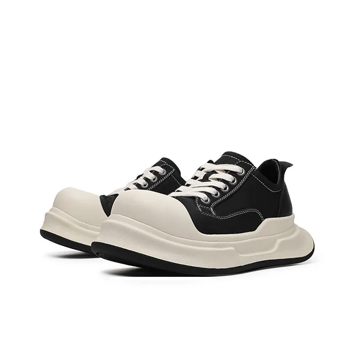 Roubini Durable Lightweight And Breathable Low Top Skateboard Shoes Unisex Black-1