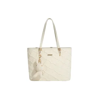 LETOO PU Tote Bag Shoulder Bag Large Size Women's White