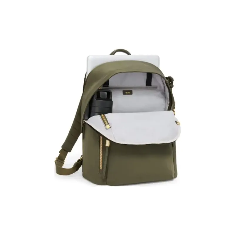 TUMI Nylon Backpack Unisex Olive Green-4