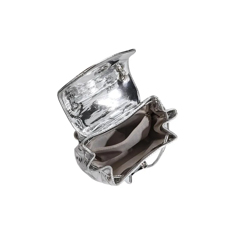 TTaG．baG PU Backpack Regular Women's Silver/Gold-5
