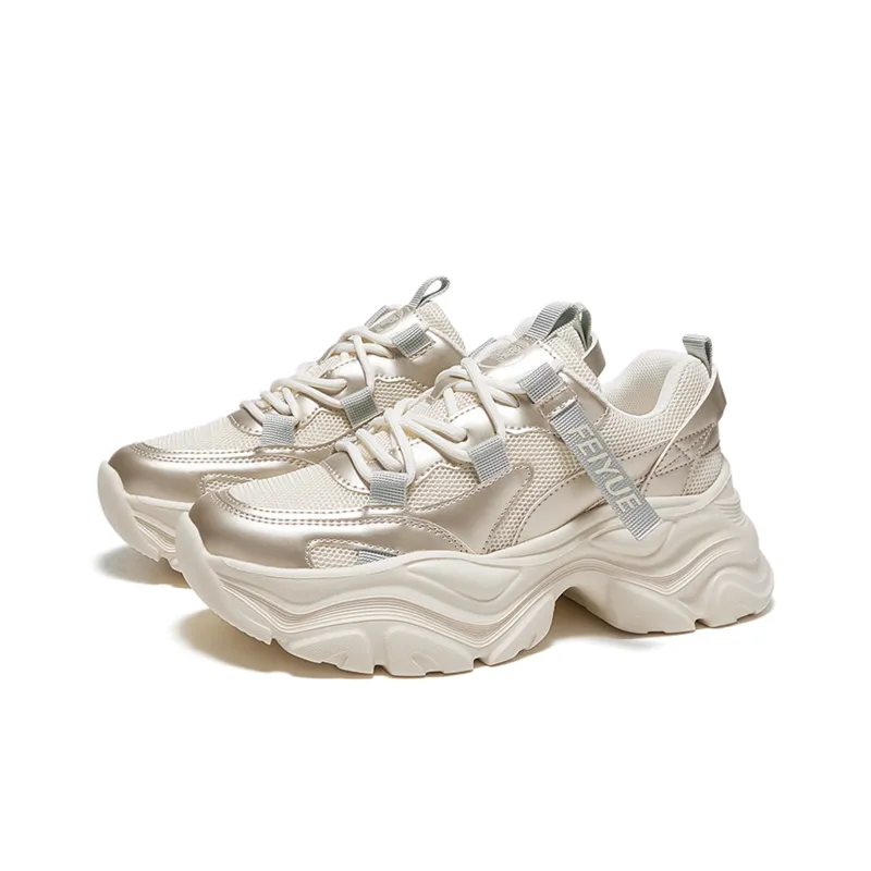 Feiyue Anti-Slip Wear-Resistant Low-Top Chunky Sneakers Women's-12