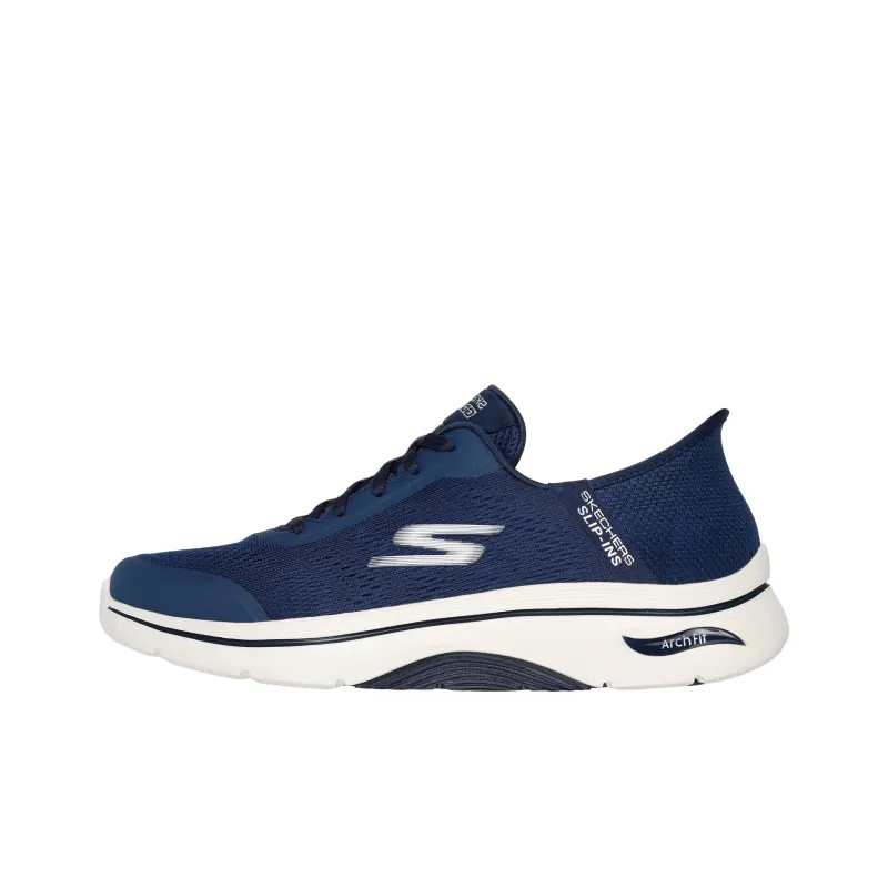 Skechers Slip Ins Anti Slip Wear Resistant Low Top Casual Running Shoes Men's Dark Blue-0