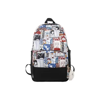 Huangmu Nylon Backpack Laptop Bags Unisex Multicolor