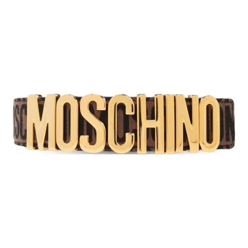 MOSCHINO Logo Plaque Belt-1