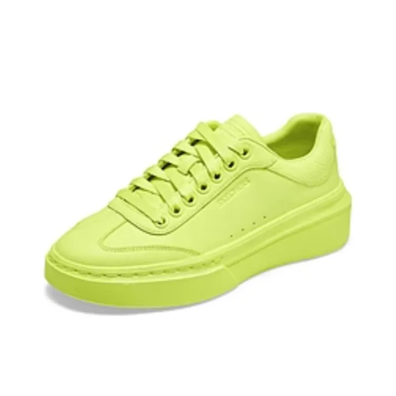 Skechers Court Classics Lightweight And Breathable Low Top Skateboard Shoes Women's Lemon-3