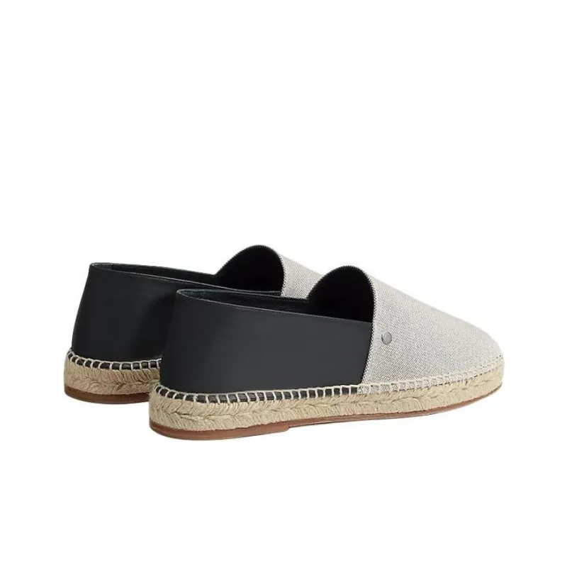 HERMES Joven Espadrilles Men's Gray Black-2