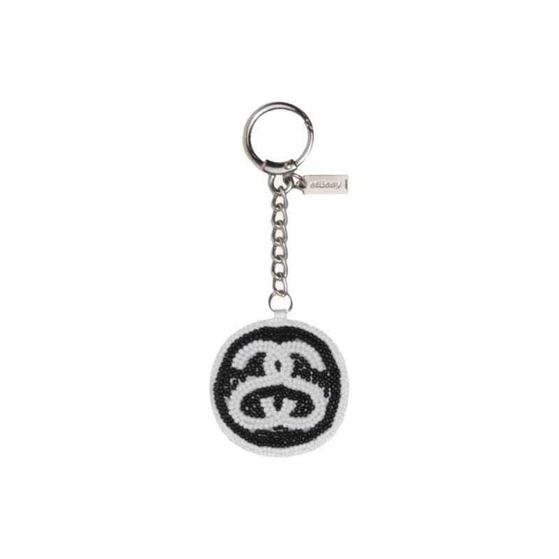 Stussy Ss Link Beaded Ball Keychain-0