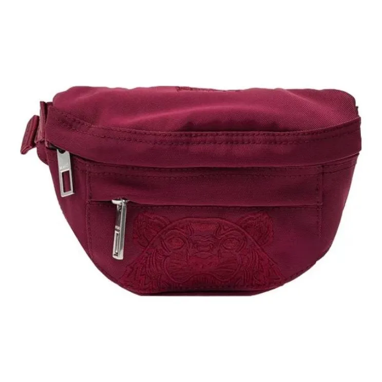 KENZO Classic Tiger Head Polyester Crossbody Bags Sling Bags Unisex Burgundy-3