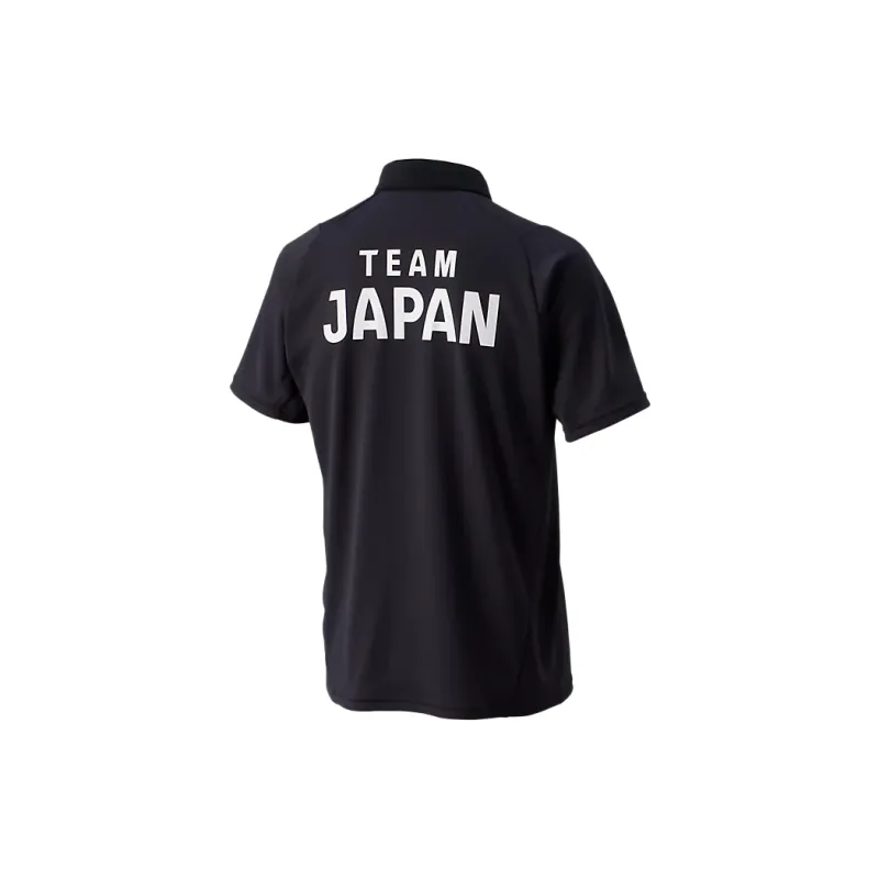 Asics Japanese Athletics Team Olympic Series Polo Shirt Unisex Black-1
