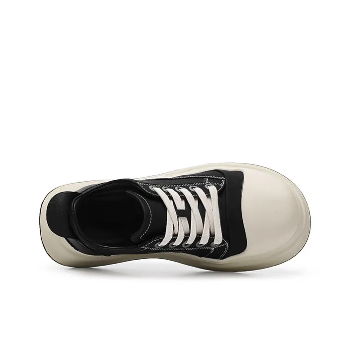 Roubini Durable Lightweight And Breathable Low Top Skateboard Shoes Unisex Black-5