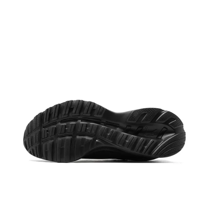 QIAODAN Anti Slip Wear Resistant Low Top Casual Running Shoes Men's Black Gold-5