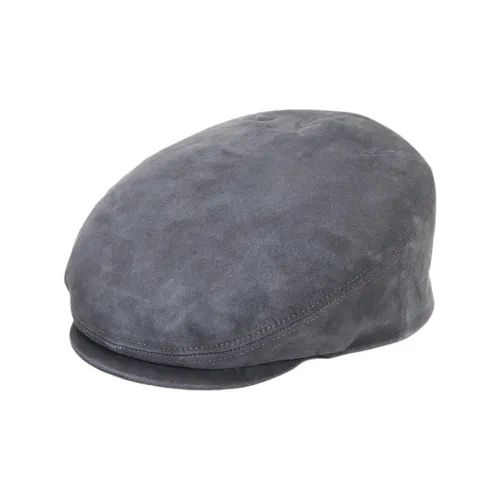 STETSON Leather Berets Unisex Gray