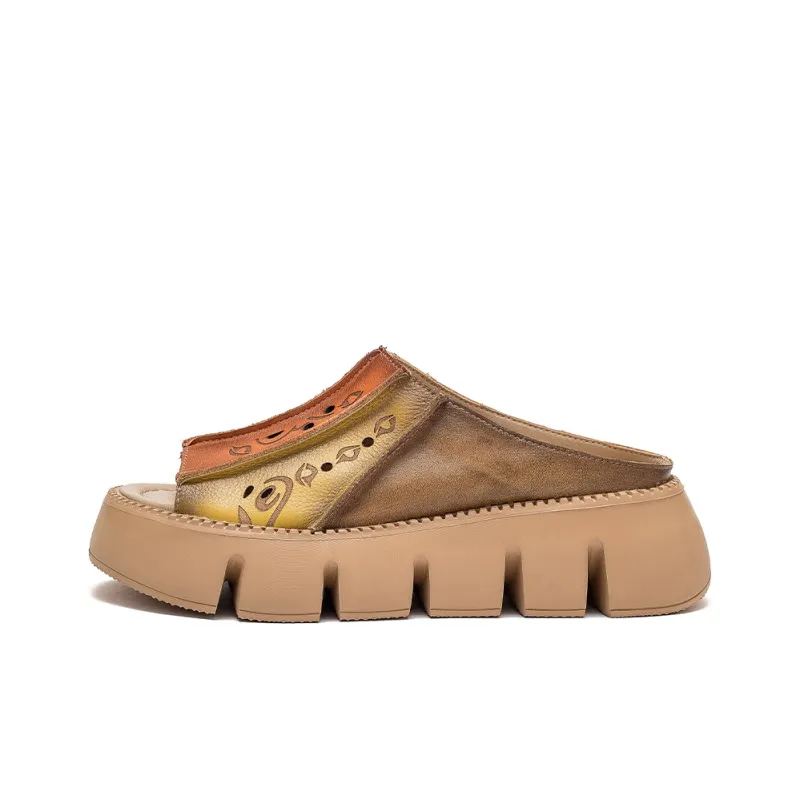 Jay Slide Slippers Women's Yellow/Green-0