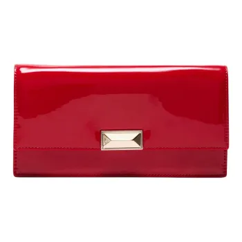 STEVE MADDEN Patent Leather One Shoulder Crossbody Clutches Women's Red