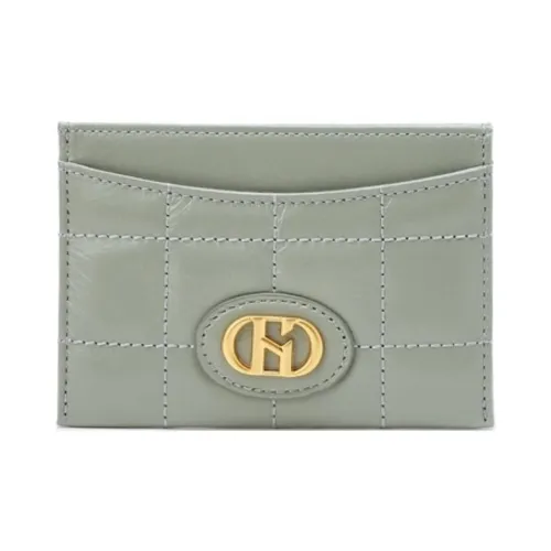 HAZZYS Natural Leather Wallet Women's Light Green