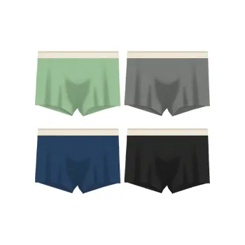 Red Bean Underpants Men's 4 Pack Mixed Color