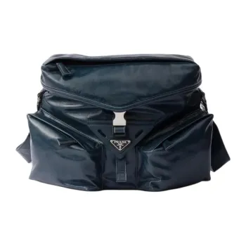 PRADA Leather Crossbody Bag, Shoulder Bag Men's Denim