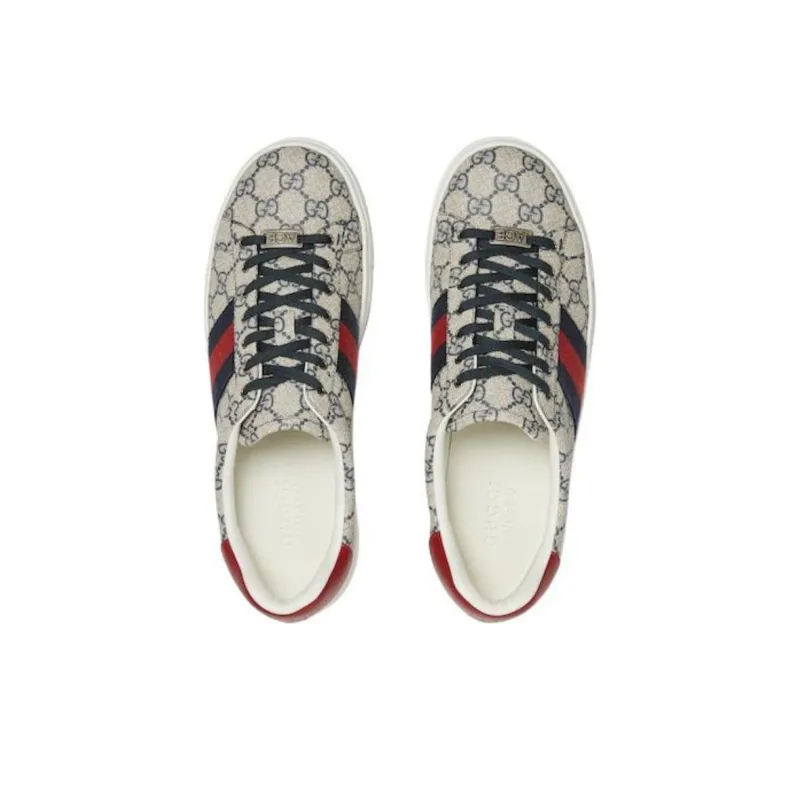 GUCCI Ace 'GG Supreme Canvas Beige Blue'-3