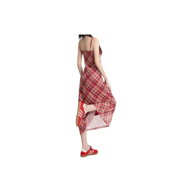 Kazakhstan Slip Dresses Women's Red-1