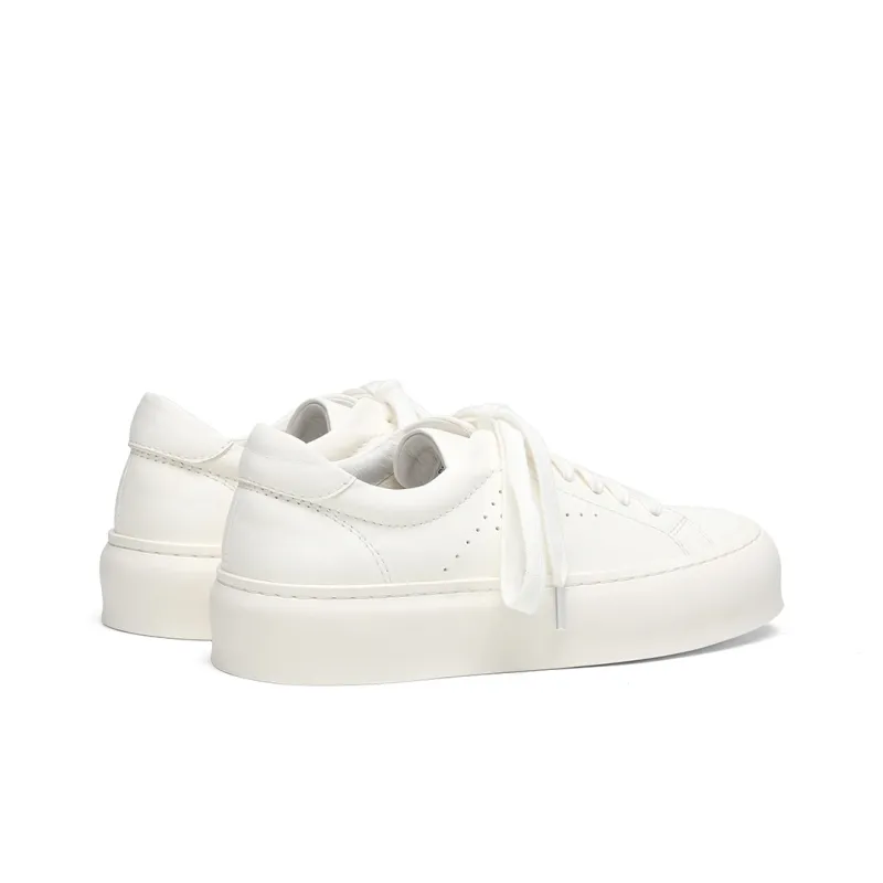 BOSSSUNWEN Low Top Skateboard Shoes Women's White-2