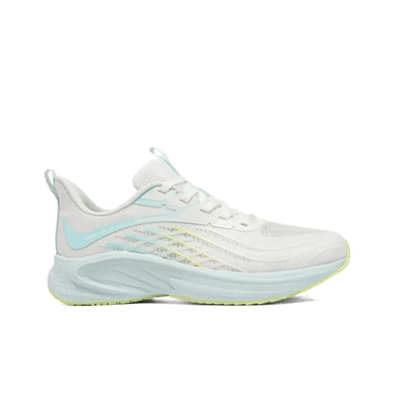 361° Abrasion Resistant Low Top Running Shoes Women's White Blue-1