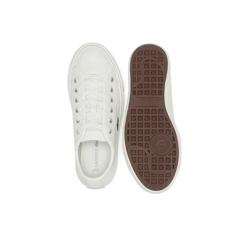 LACOSTE Low Top Canvas Shoes Women's White-4